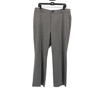 Lauren Ralph Lauren Dress Pant Women 16W Black Houndstooth Straight Leg Trousers